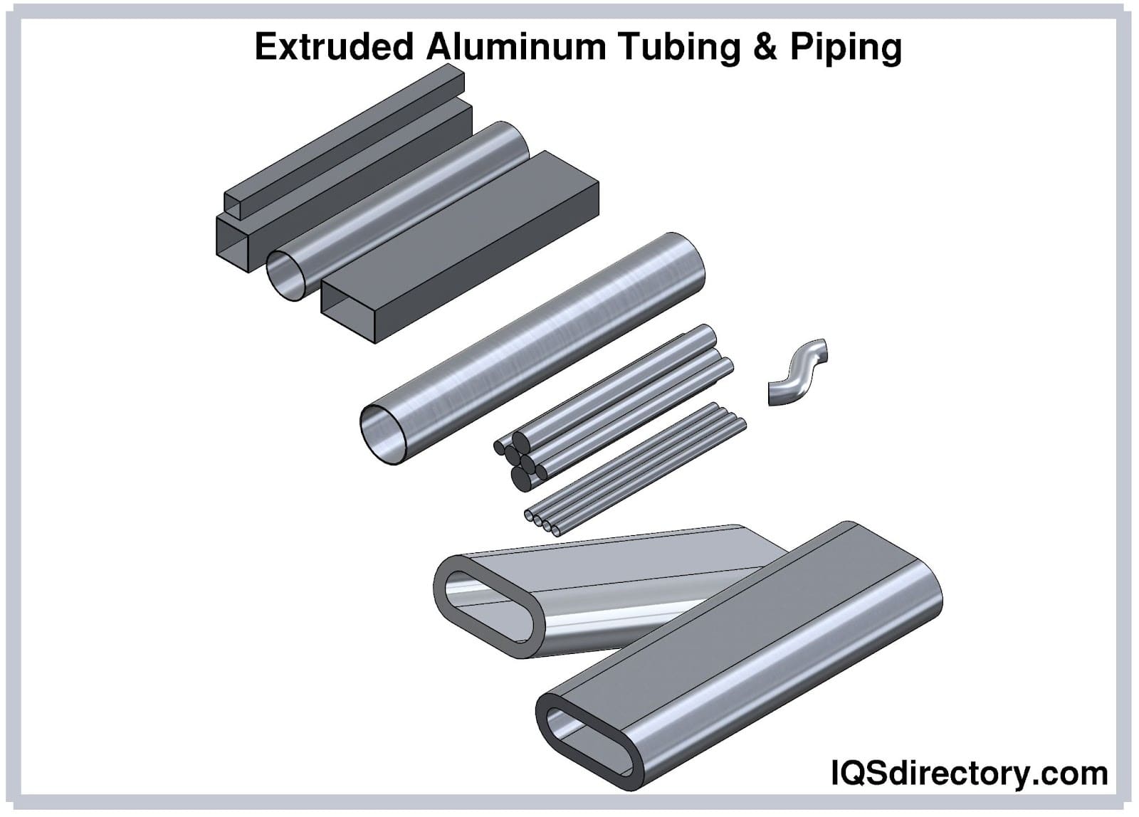 Illustrative example of aluminum pipes from Google Search