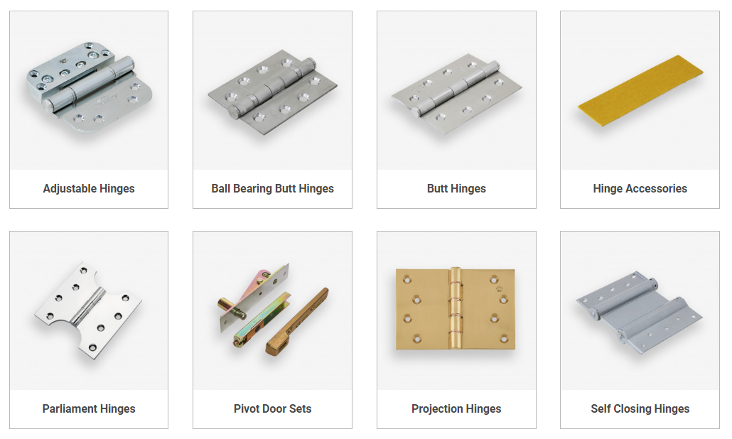 Illustrative example of door hinge types from Google Search