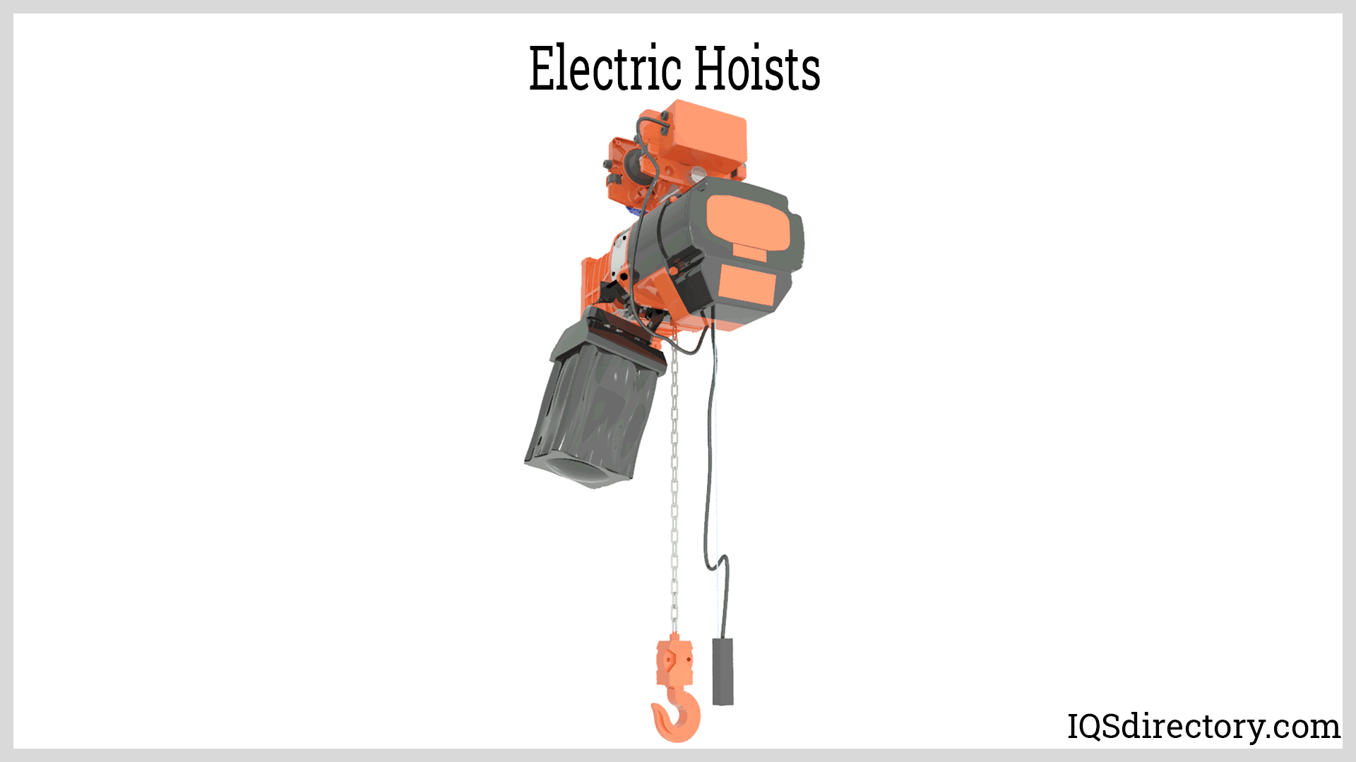 Illustrative example of electric hoist from Google Search