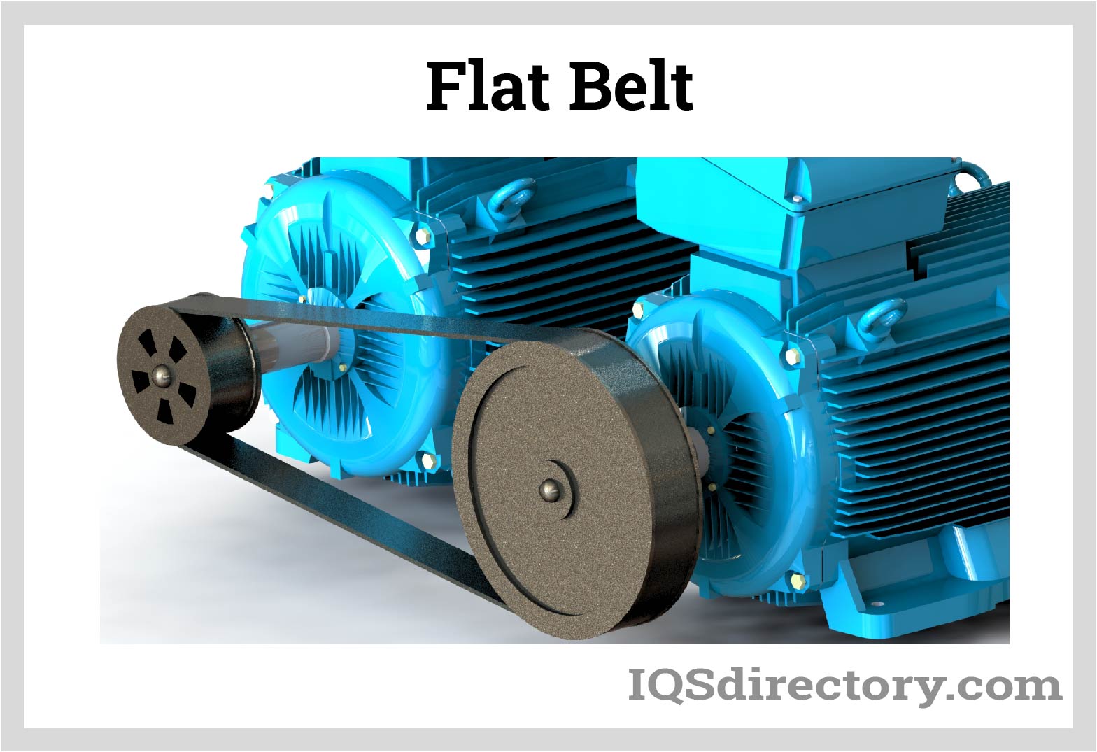 Illustrative example of flat belt drive pulley from Google Search