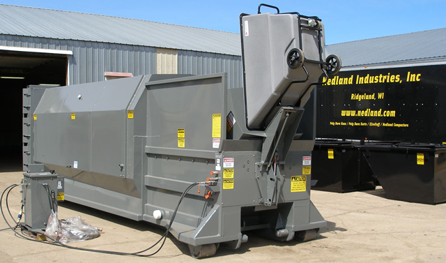 Illustrative example of garbage compactor machine from Google Search