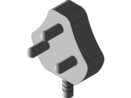 3 Pin Plug - GrabCAD - electric plug 3 pin