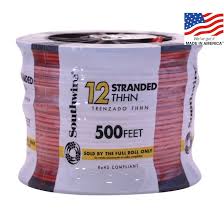 12-AWG Stranded Copper Thhn Wire (By-the-roll) 22970857 at Lowes.com - stranded wire