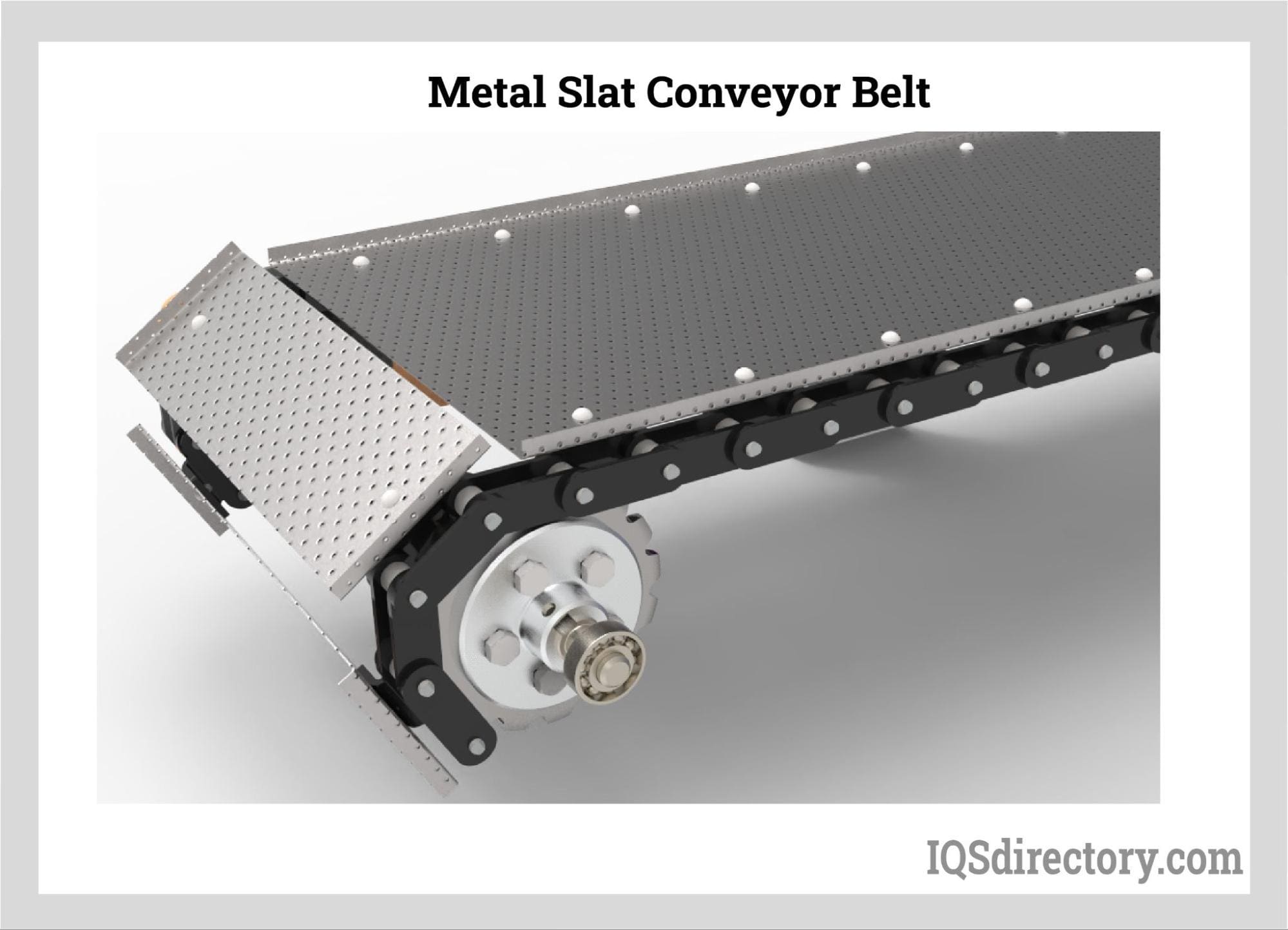 Illustrative example of metal conveyor belts from Google Search