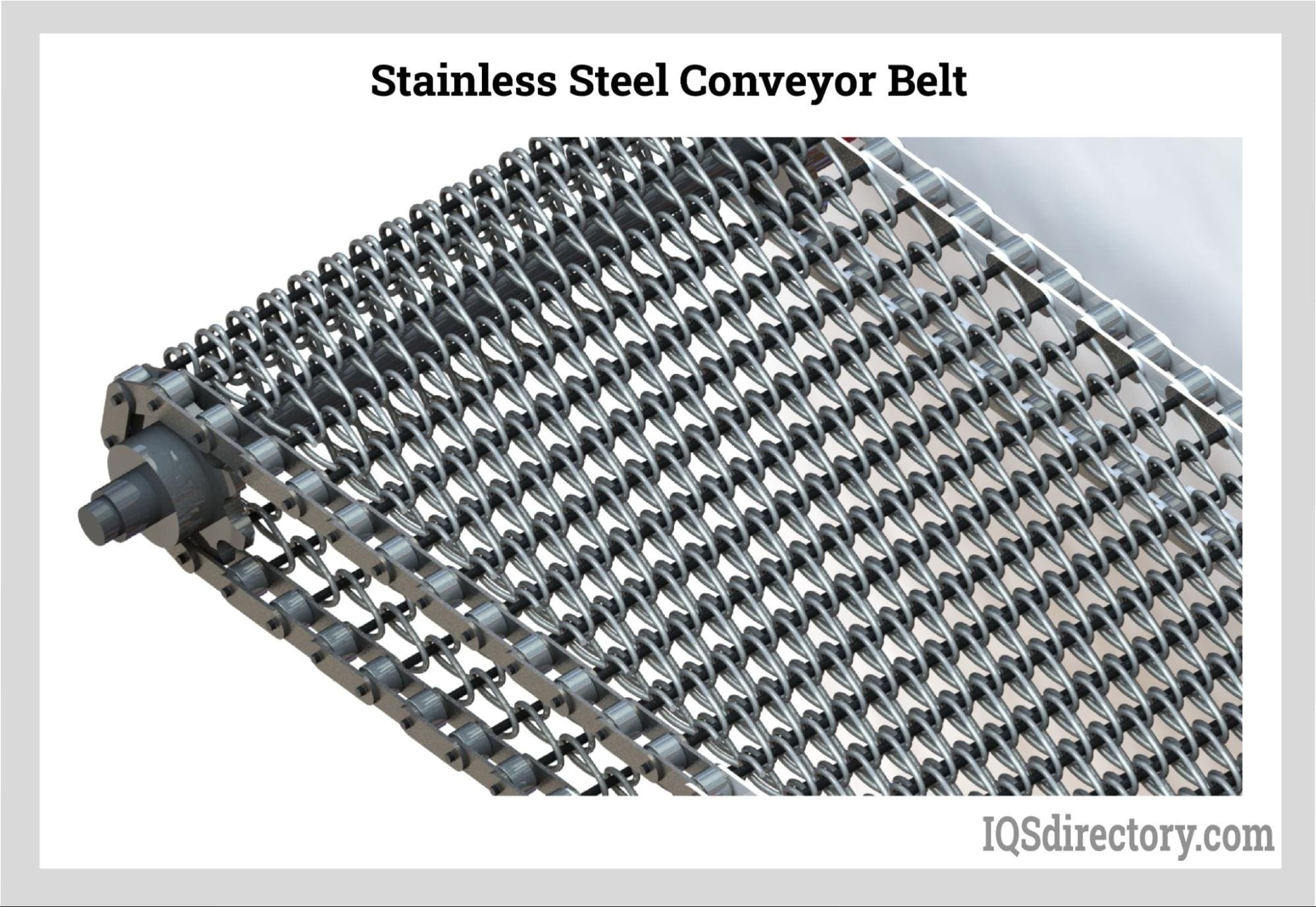 Illustrative example of metal conveyor belts from Google Search