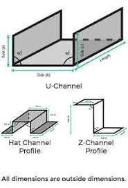 U Channel Standard & Custom Sizes | Buy Metals Online - metal channel