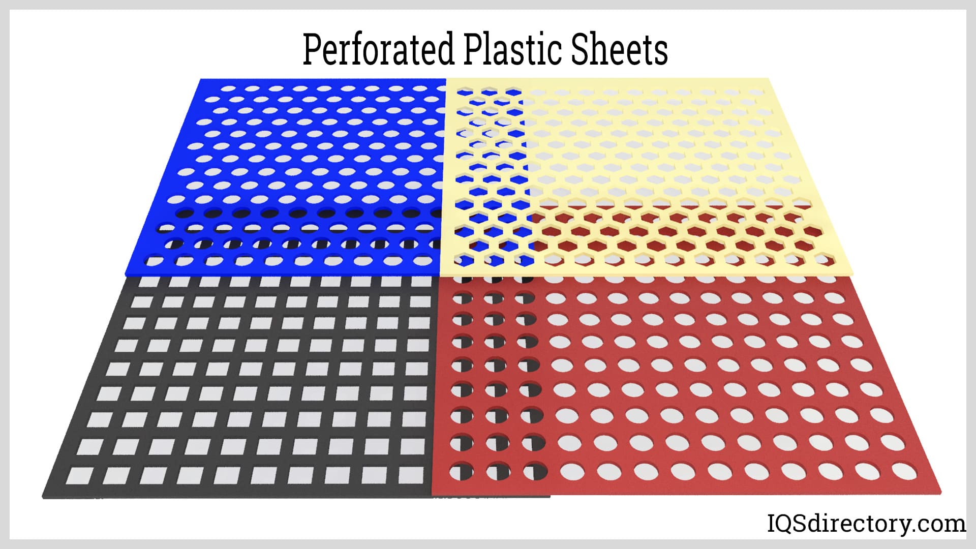 Illustrative example of perforated plastic sheets from Google Search
