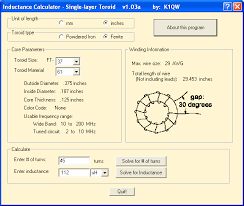 Toroid Inductance Calculator - toroidal inductor