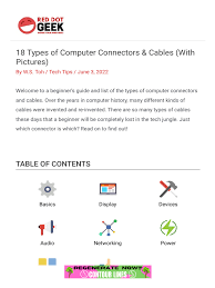 18 Types of Computer Connectors & Cables (With Pictures) - Red Dot Geek - power cord types