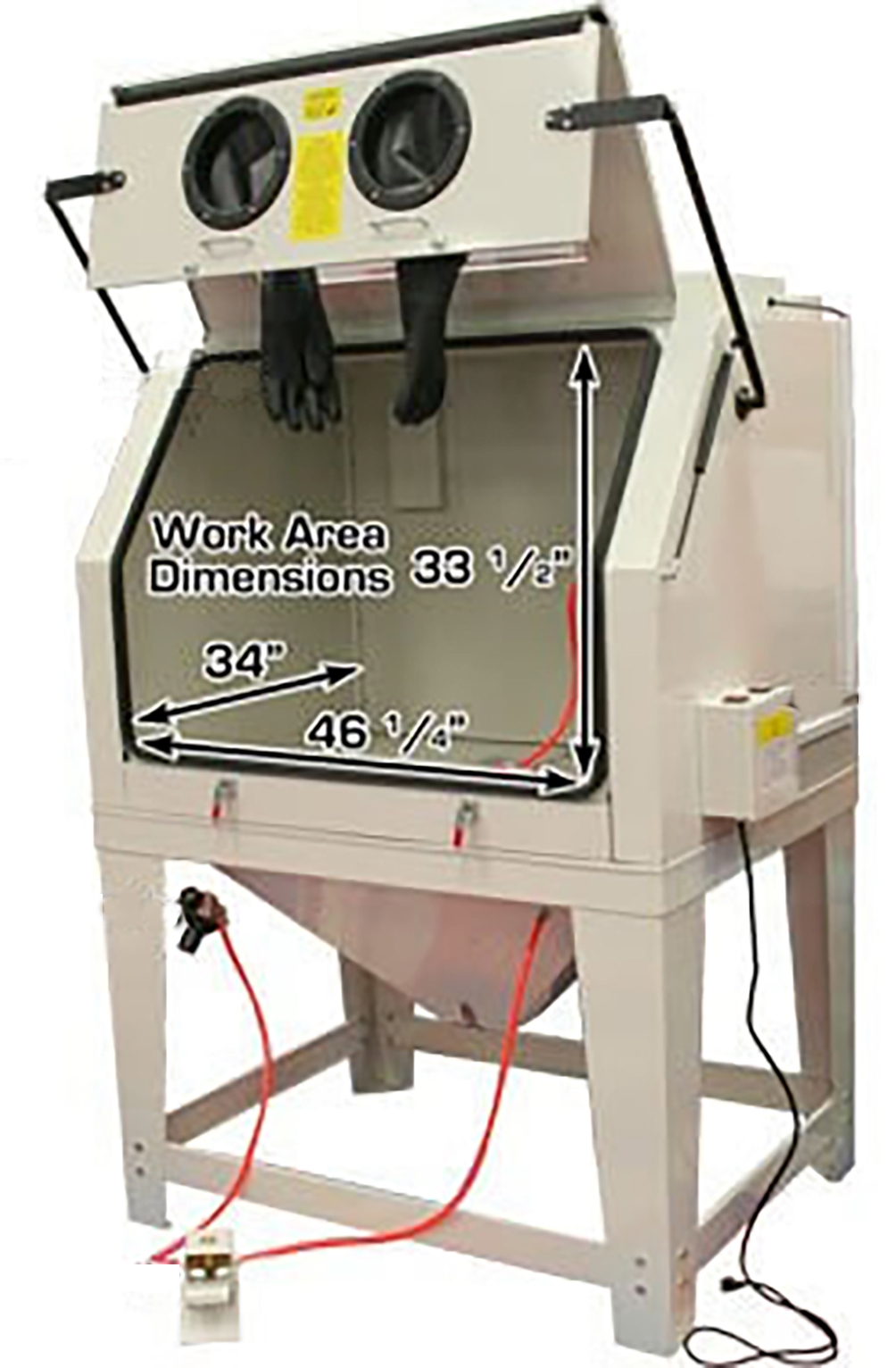 Illustrative example of sand blasting cabinet from Google Search