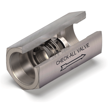 Illustrative example of spring check valve from Google Search