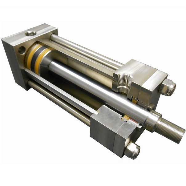 Illustrative example of stainless steel hydraulic cylinder from Google Search
