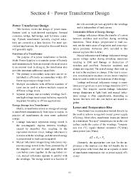 Section 4 - Power Transformer Design - Texas Instruments - power transformer