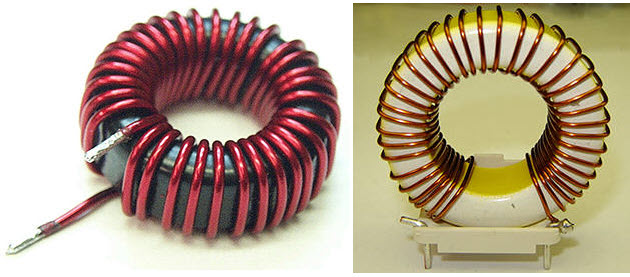Illustrative example of toroidal inductors and transformers from Google Search