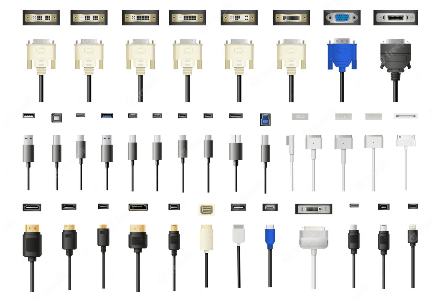 Illustrative example of types of electrical connectors from Google Search