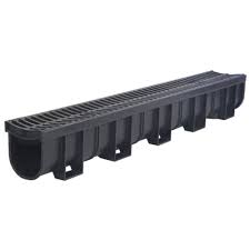Deep Series 5.4 in. W x 5.4 in. D x 39.4 in. L Channel and Grate - plastic l channel