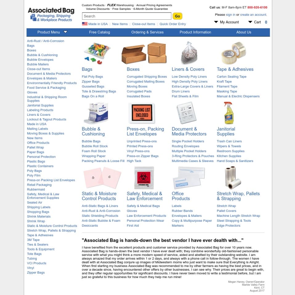 Illustrative example of associated bags from Google Search