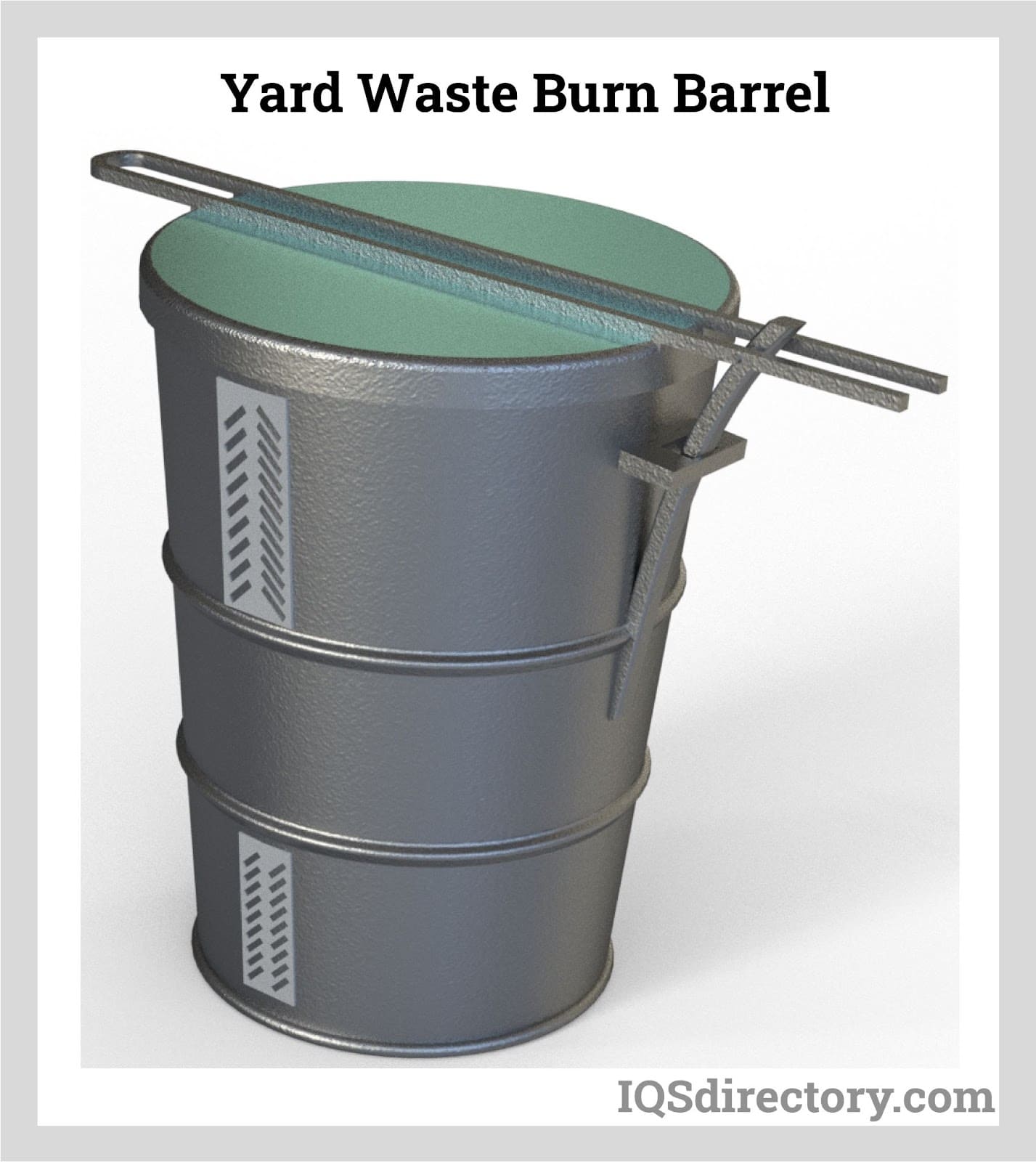 Illustrative example of burn barrel for trash from Google Search