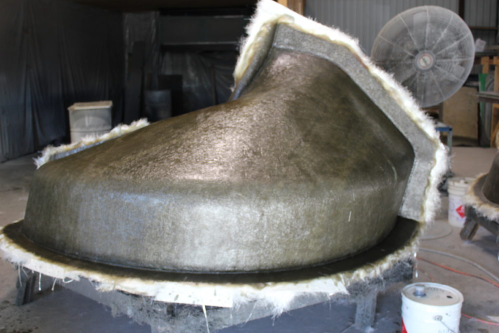 Illustrative example of fiberglass fabrication from Google Search