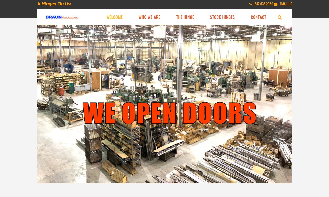 Illustrative example of hinge manufacturers from Google Search
