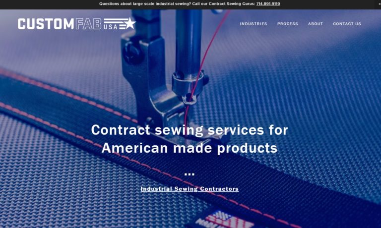 Illustrative example of industrial sewing companies near me from Google Search