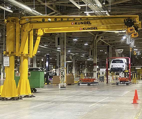 Illustrative example of jib crane manufacturers from Google Search