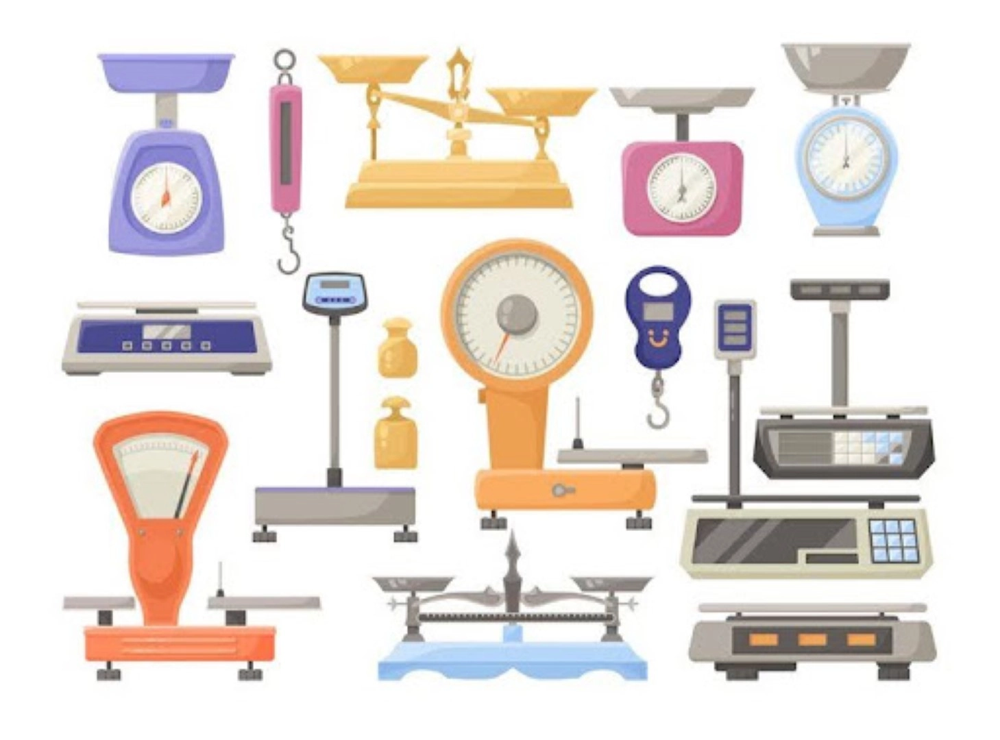 Illustrative example of kinds of weighing scale from Google Search