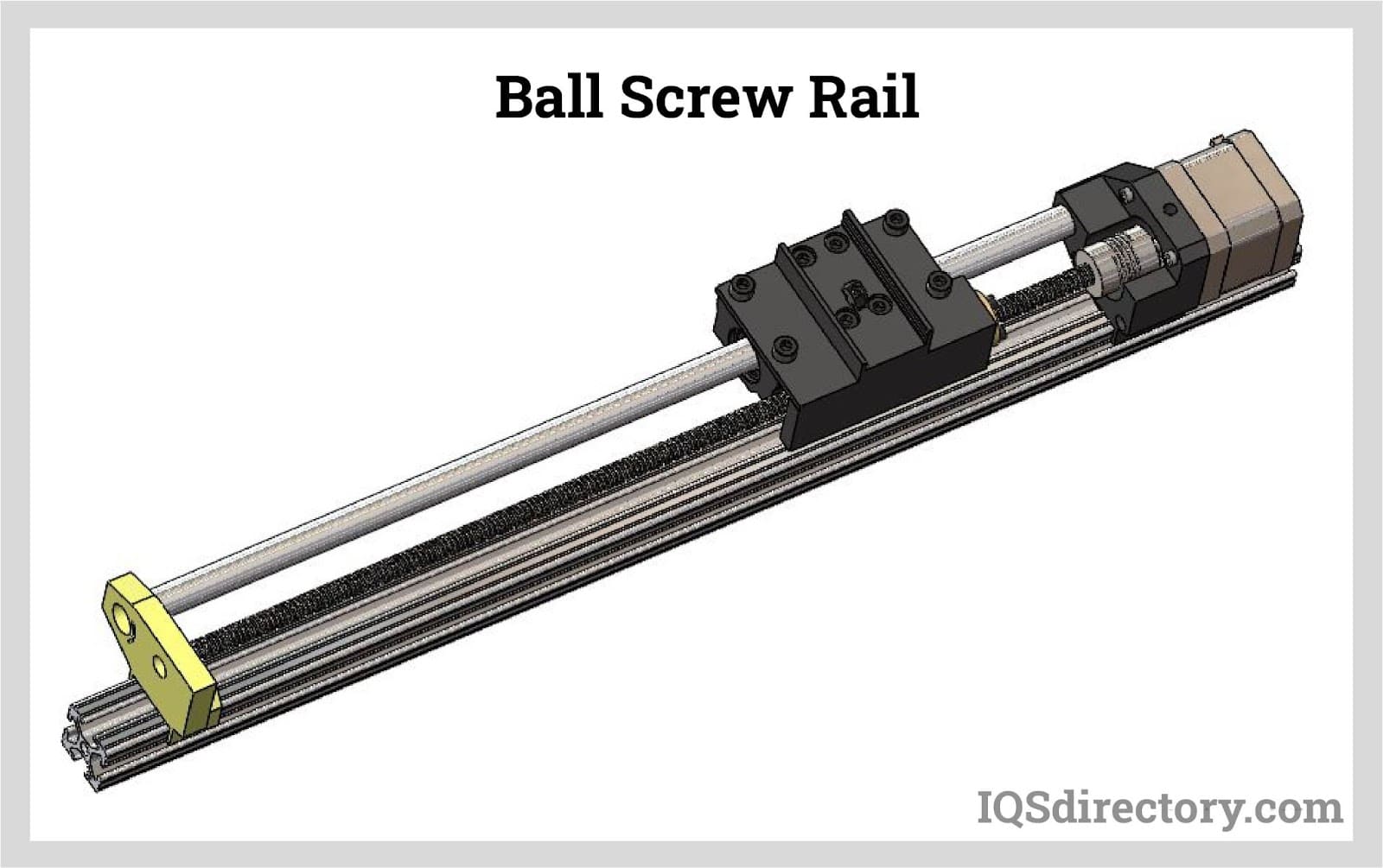 Illustrative example of linear slide rail system from Google Search