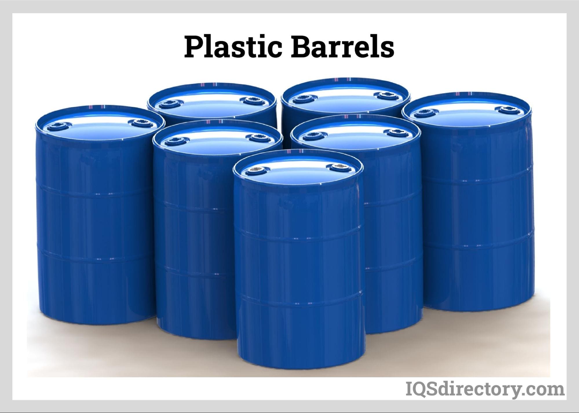 Illustrative example of plastic barrels from Google Search