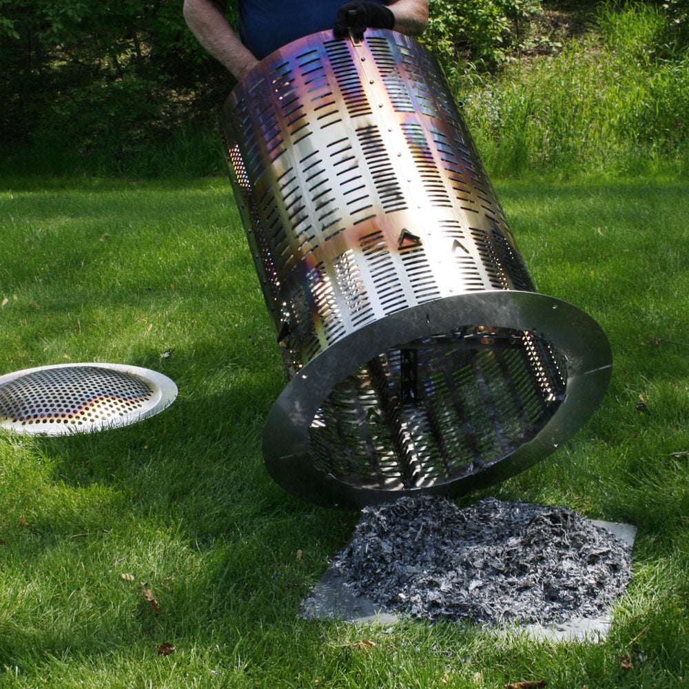 Illustrative example of steel burn barrel from Google Search
